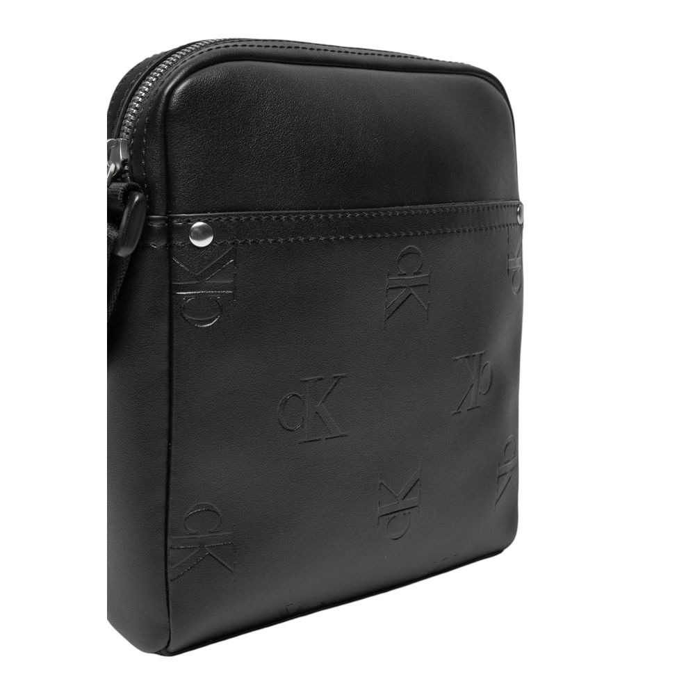 Calvin Klein Jeans Black Polyethylene Messenger Bag - ClickThatClicks 