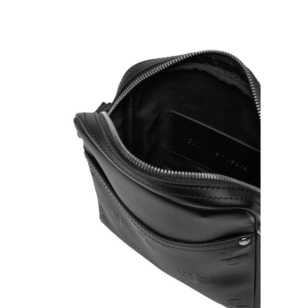 Calvin Klein Jeans Black Polyethylene Messenger Bag - ClickThatClicks 