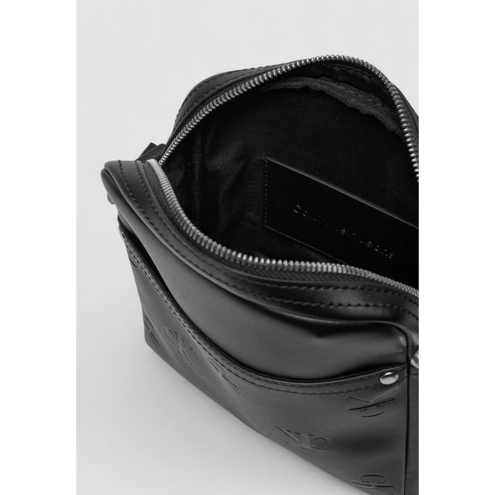 Calvin Klein Jeans Black Polyethylene Messenger Bag - ClickThatClicks 