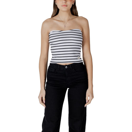 Calvin Klein Jeans White Recycled Cotton Top - ClickThatClicks 