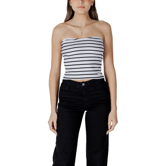 Calvin Klein Jeans White Recycled Cotton Top - ClickThatClicks 