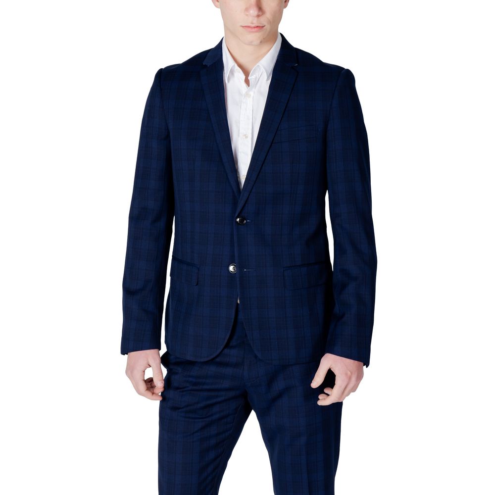 Antony Morato Blue Polyester Blazer - ClickThatClicks 