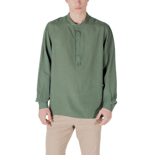 Antony Morato Green Lyocell Shirt - ClickThatClicks 
