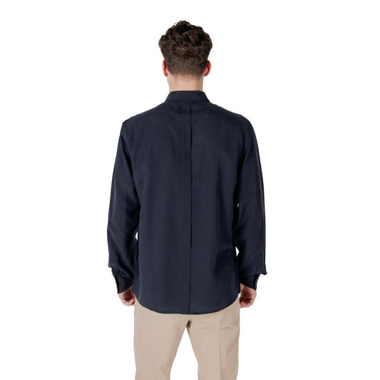 Antony Morato Blue Lyocell Shirt - ClickThatClicks 