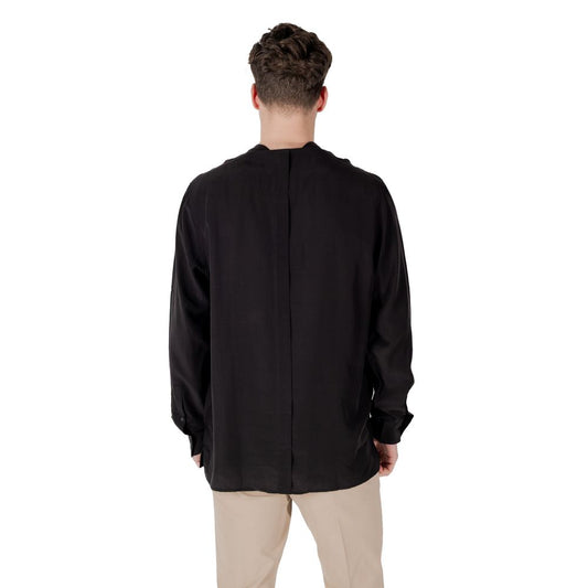 Antony Morato Black Lyocell Shirt - ClickThatClicks 