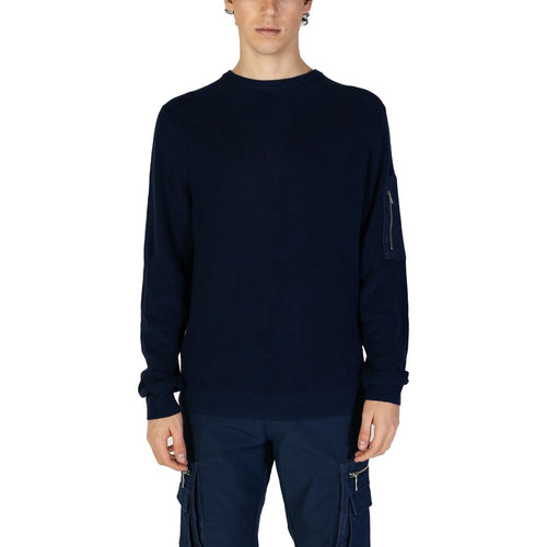Antony Morato Blue Cotton Sweatshirt - ClickThatClicks 
