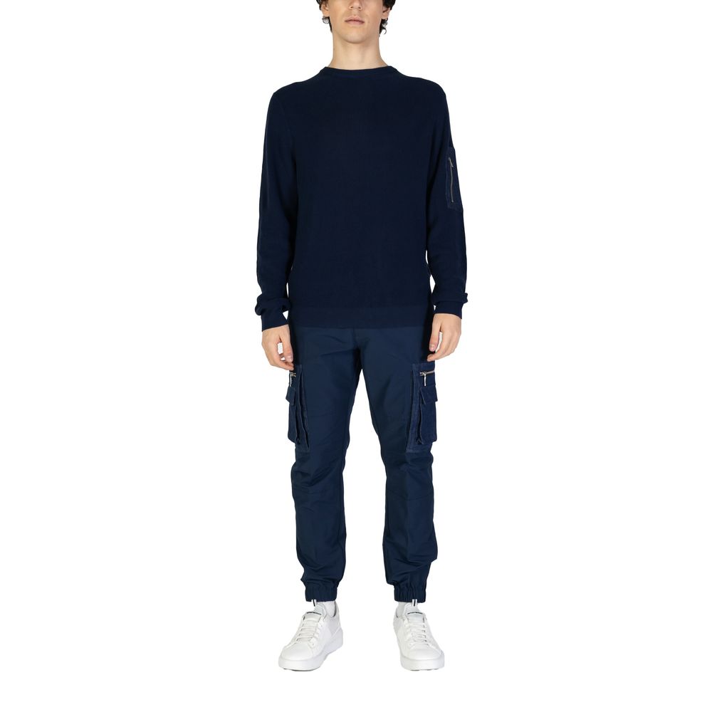 Antony Morato Blue Cotton Sweatshirt - ClickThatClicks 