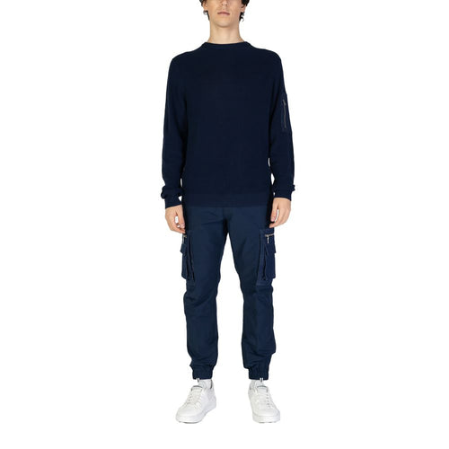 Antony Morato Blue Cotton Sweatshirt - ClickThatClicks 