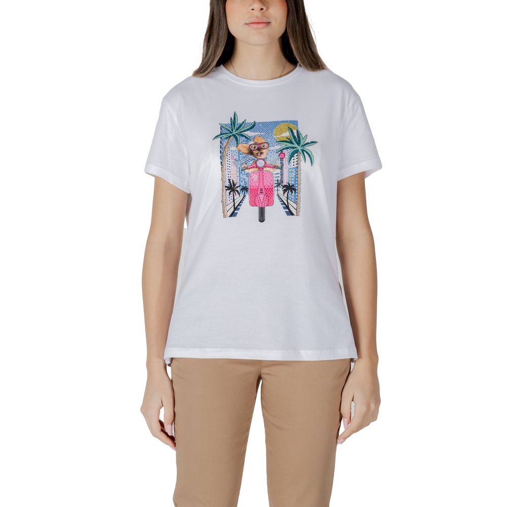 Liu Jo White Cotton T-Shirt - ClickThatClicks 