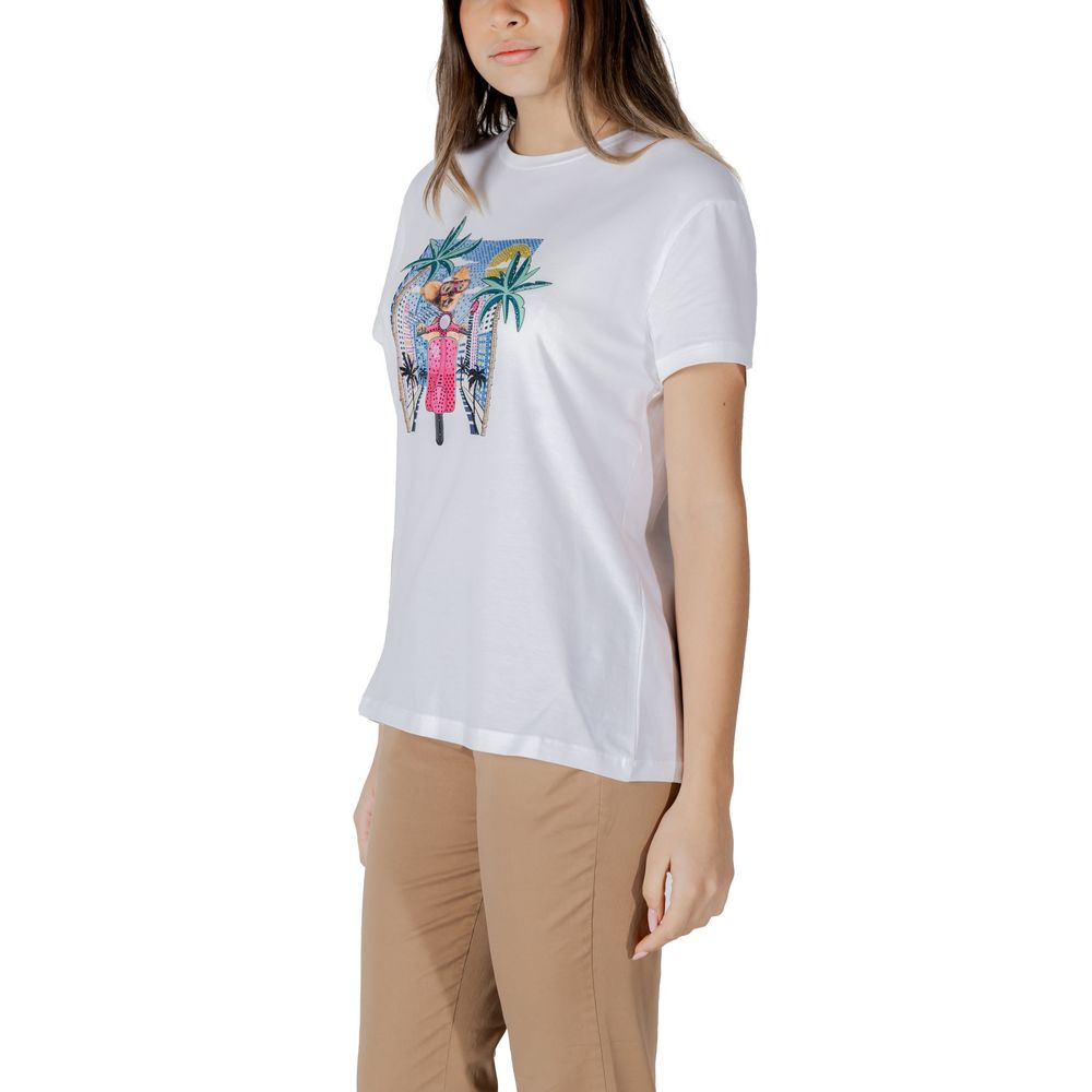 Liu Jo White Cotton T-Shirt - ClickThatClicks 