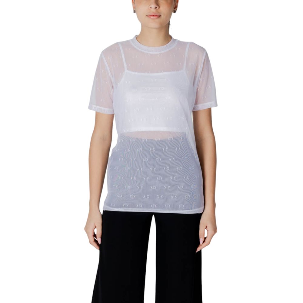 Armani Exchange White Polyamide T-Shirt - ClickThatClicks 
