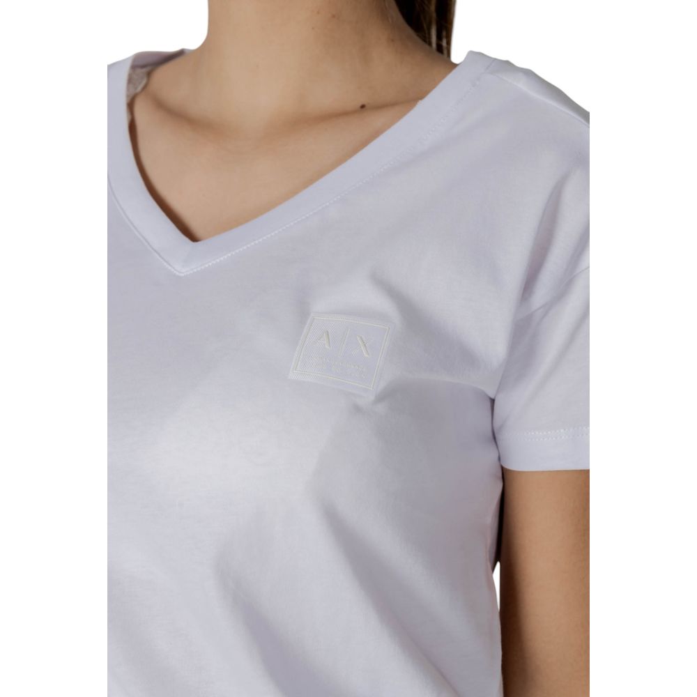Armani Exchange White Cotton T-Shirt - ClickThatClicks 