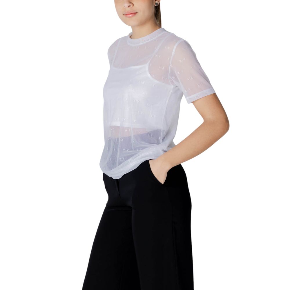 Armani Exchange White Polyamide T-Shirt - ClickThatClicks 