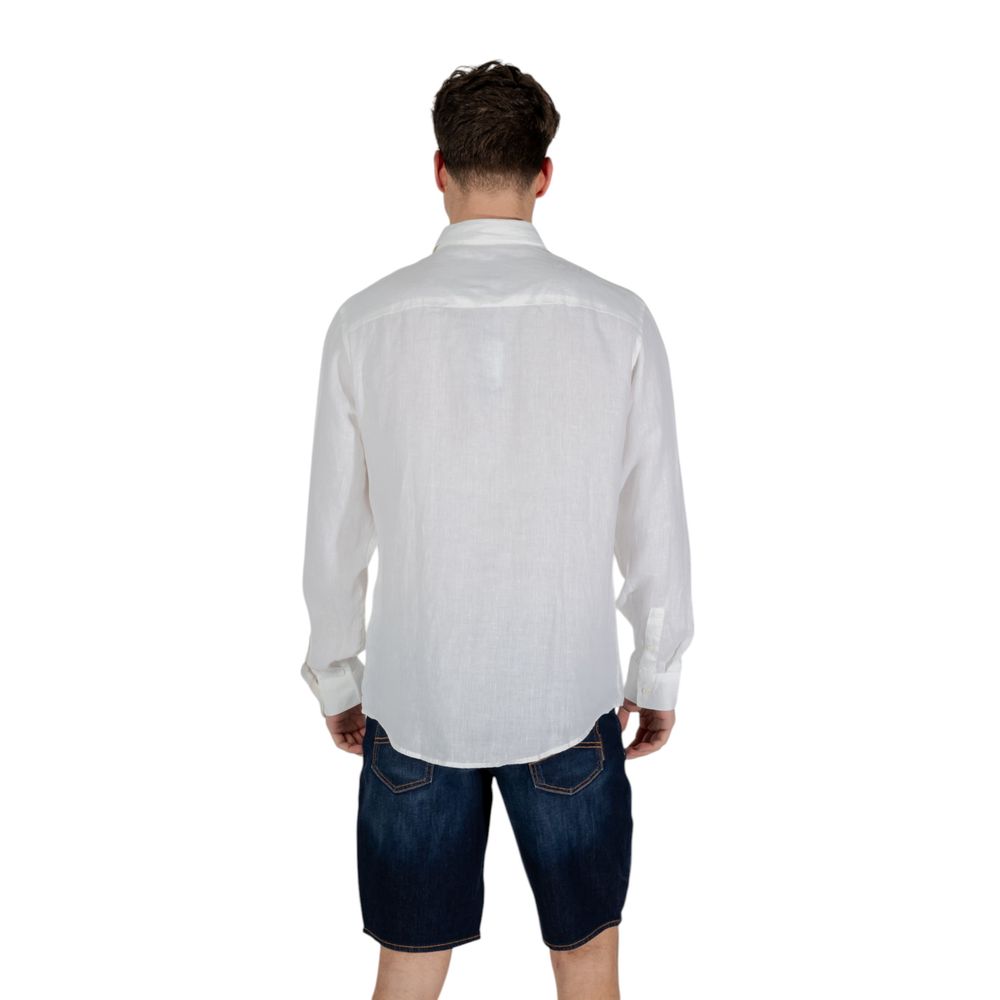 Armani Exchange White Linen Dress Shirt - ClickThatClicks 