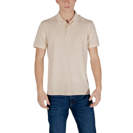 EA7 Emporio Armani Beige Cotton Polo Shirt - ClickThatClicks 