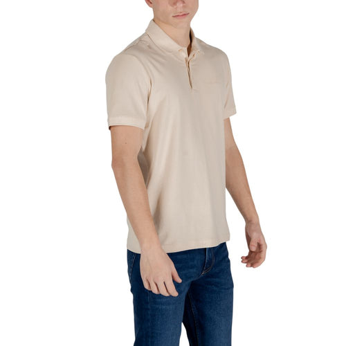EA7 Emporio Armani Beige Cotton Polo Shirt - ClickThatClicks 