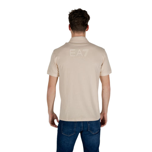 EA7 Emporio Armani Beige Cotton Polo Shirt - ClickThatClicks 