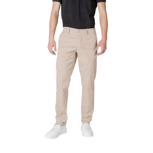 Replay Beige Cotton Casual Pants - ClickThatClicks 