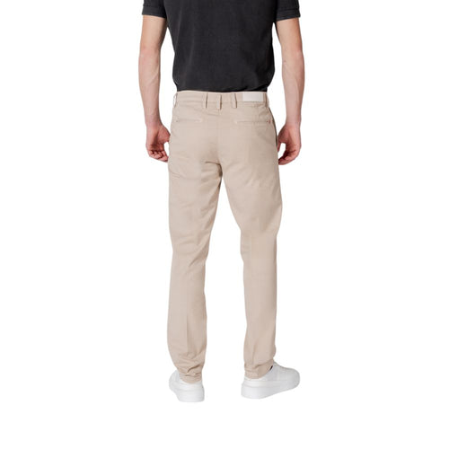 Replay Beige Cotton Casual Pants - ClickThatClicks 