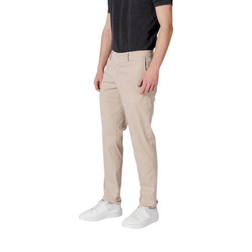 Replay Beige Cotton Casual Pants - ClickThatClicks 