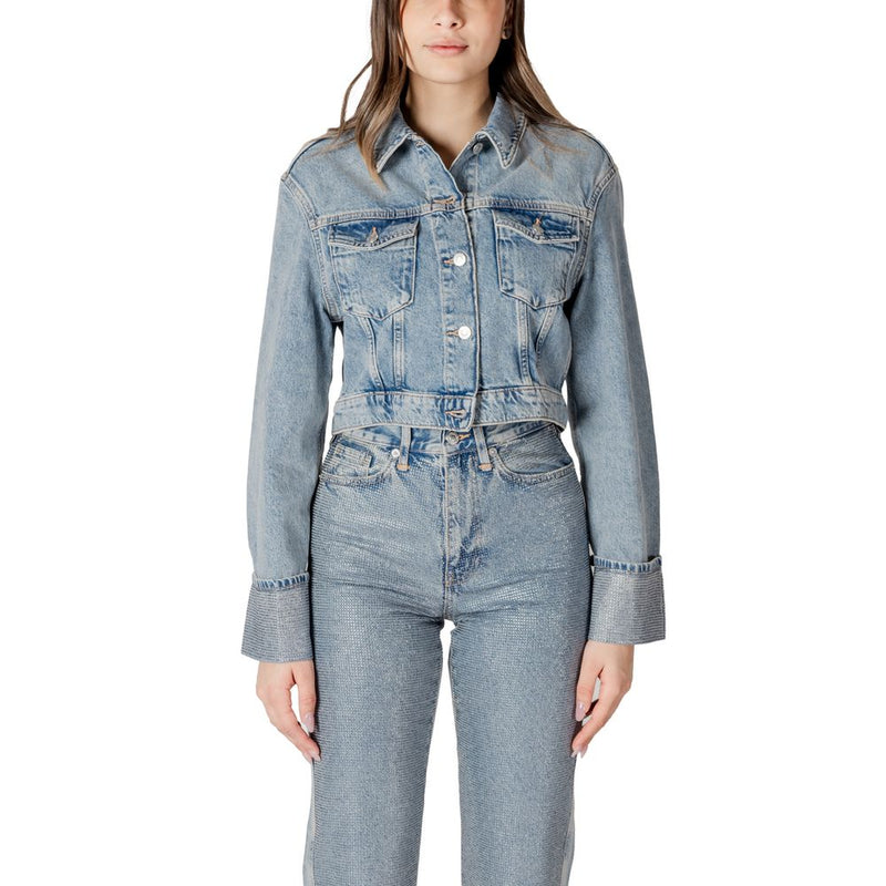 Only Light Blue Organic Cotton Jackets & Coat