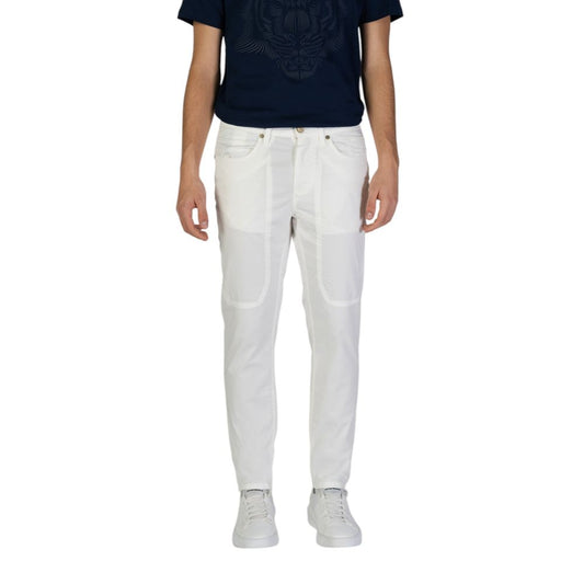 Jeckerson White Cotton Skinny Pants - ClickThatClicks 
