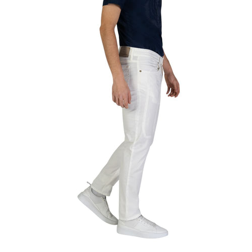 Jeckerson White Cotton Skinny Pants - ClickThatClicks 