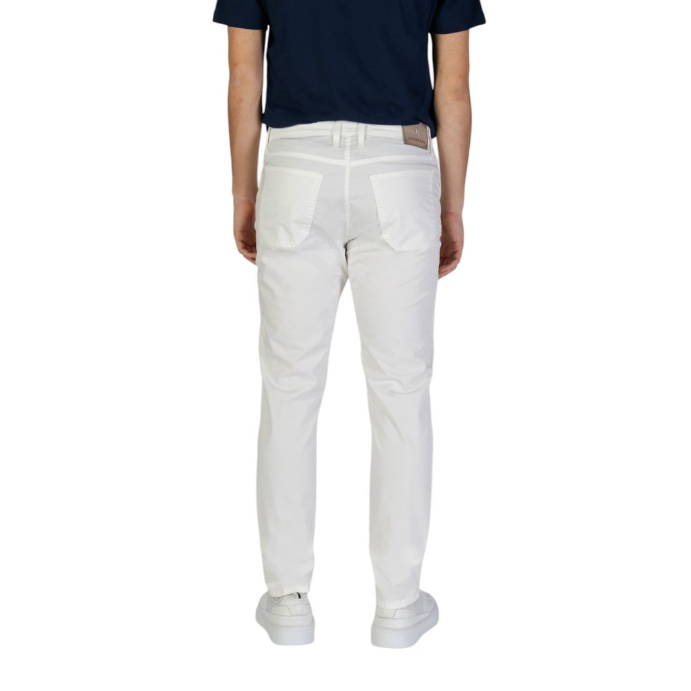 Jeckerson White Cotton Skinny Pants - ClickThatClicks 