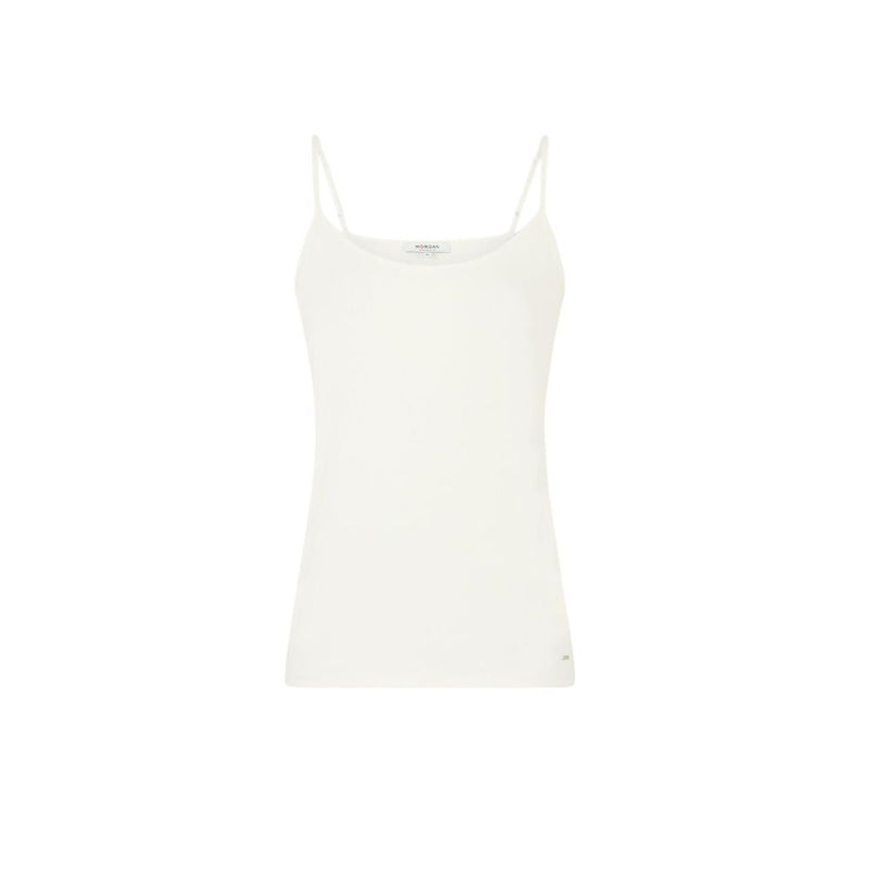 Morgan De Toi Cream Cotton Tank Tops