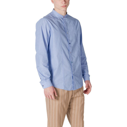 Gianni Lupo Light Blue Cotton Shirt - ClickThatClicks 