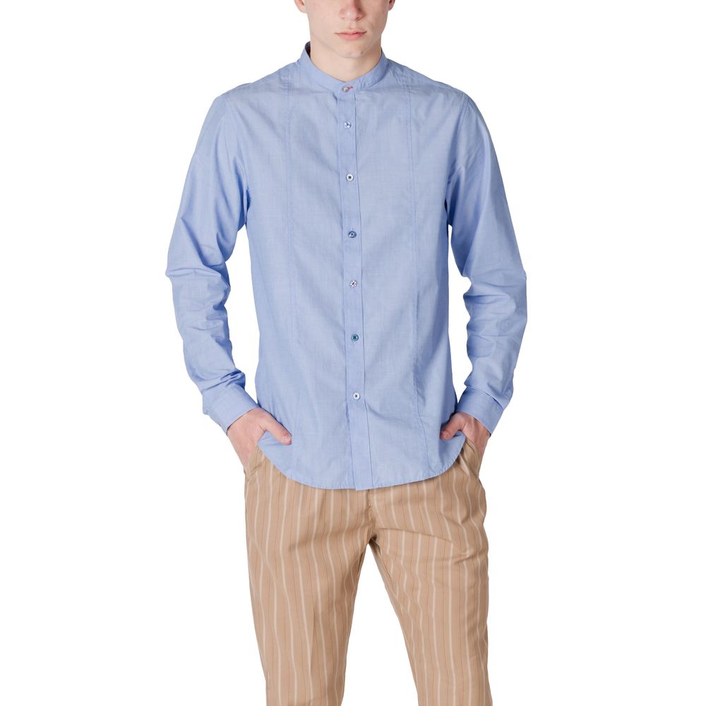 Gianni Lupo Light Blue Cotton Shirt - ClickThatClicks 