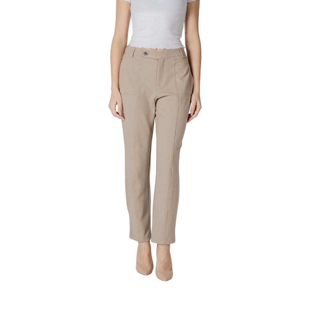 Street One Beige Viscose Pant - ClickThatClicks 