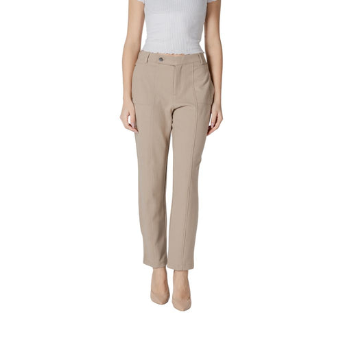 Street One Beige Viscose Pant - ClickThatClicks 