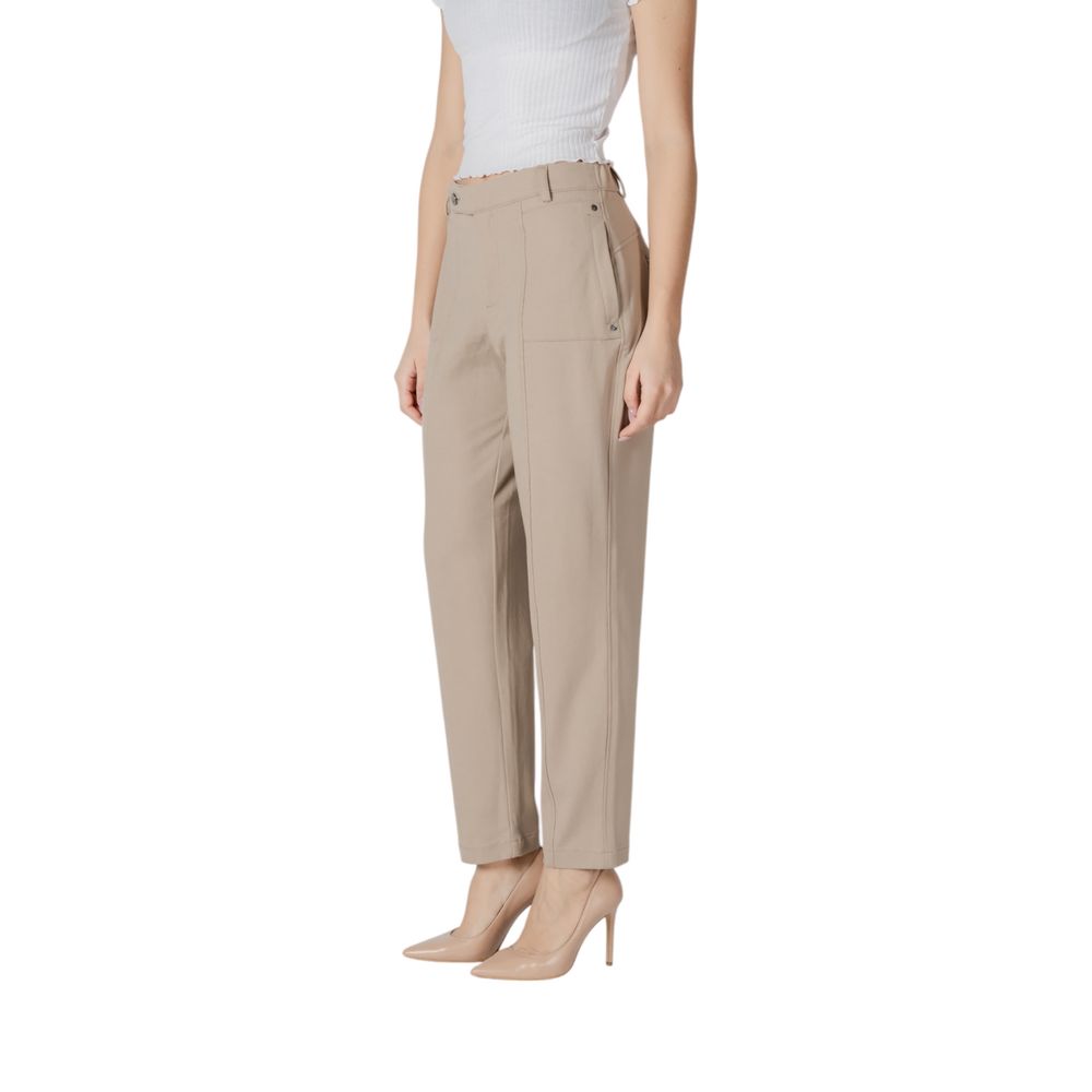 Street One Beige Viscose Pant - ClickThatClicks 