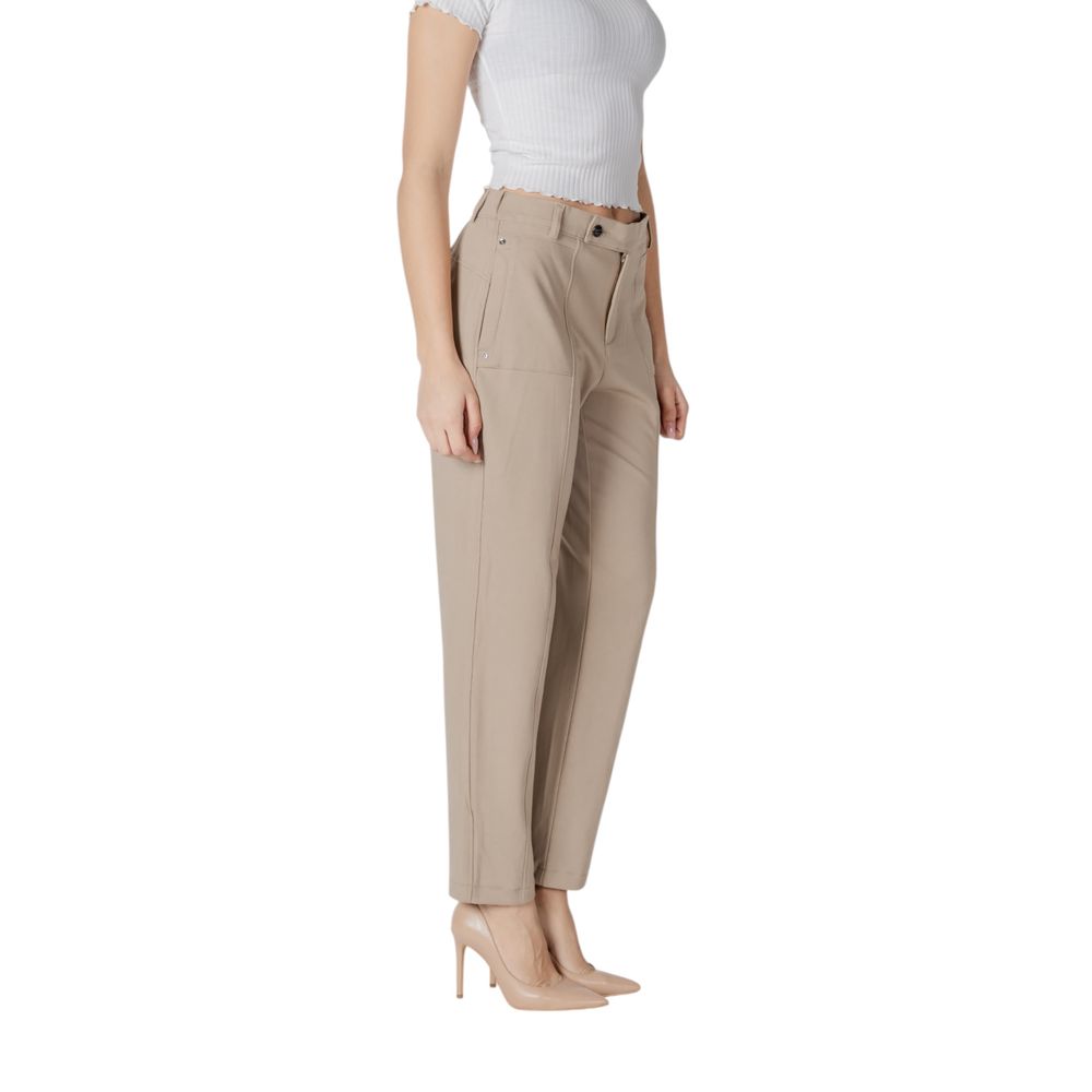 Street One Beige Viscose Pant - ClickThatClicks 