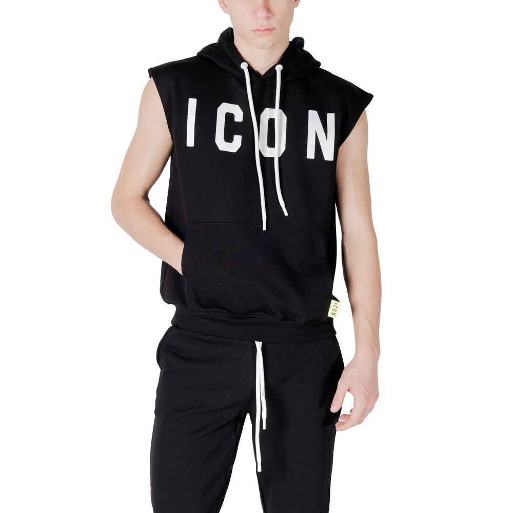 Icon Black Cotton Hoodie - ClickThatClicks 
