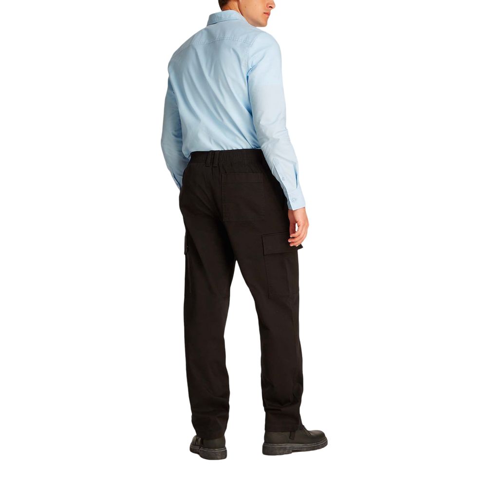 Calvin Klein Jeans Black Cotton Cargo Pants - ClickThatClicks 