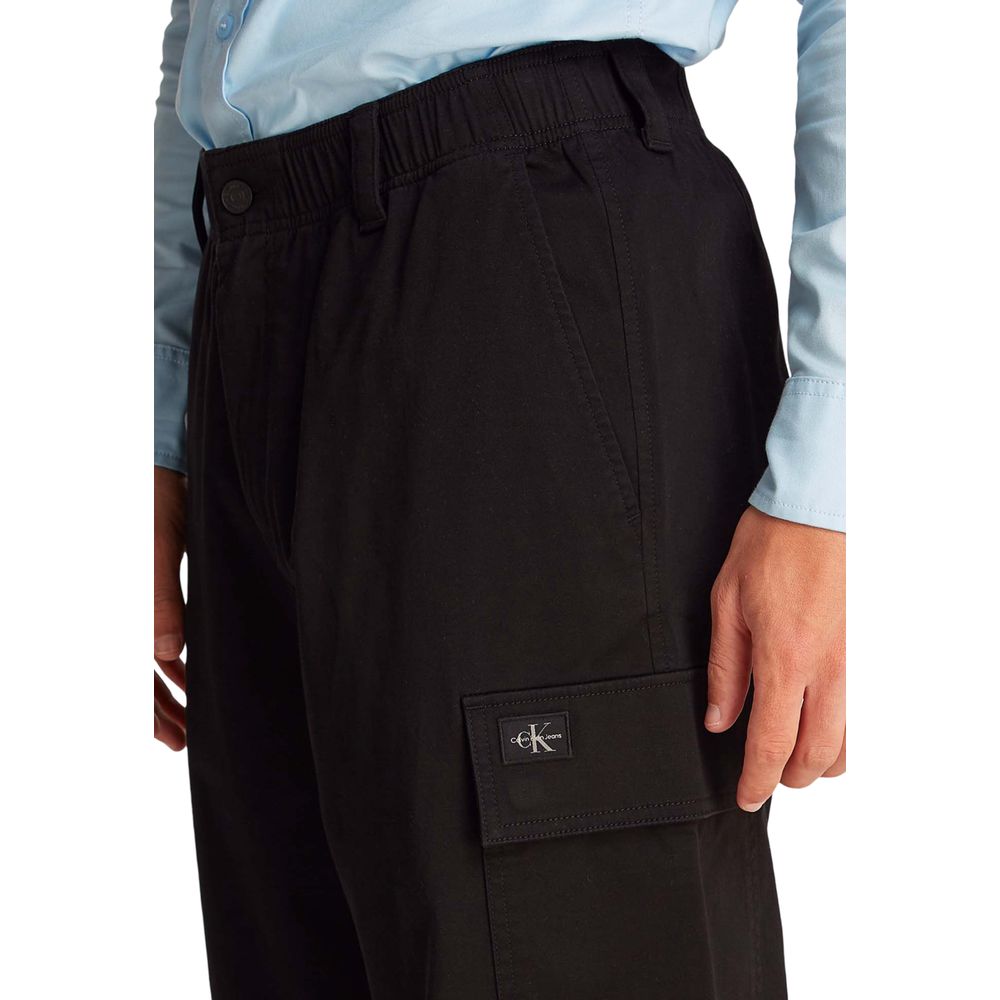Calvin Klein Jeans Black Cotton Cargo Pants - ClickThatClicks 