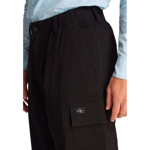 Calvin Klein Jeans Black Cotton Cargo Pants - ClickThatClicks 