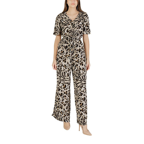ICHI Beige Viscose Jumpsuit - ClickThatClicks 