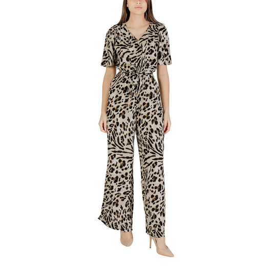 ICHI Beige Viscose Jumpsuit - ClickThatClicks 