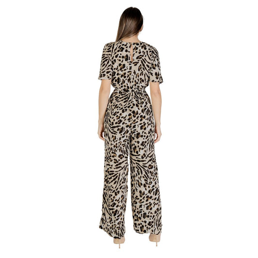 ICHI Beige Viscose Jumpsuit - ClickThatClicks 
