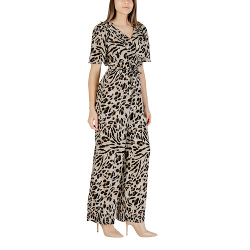 ICHI Beige Viscose Jumpsuit - ClickThatClicks 