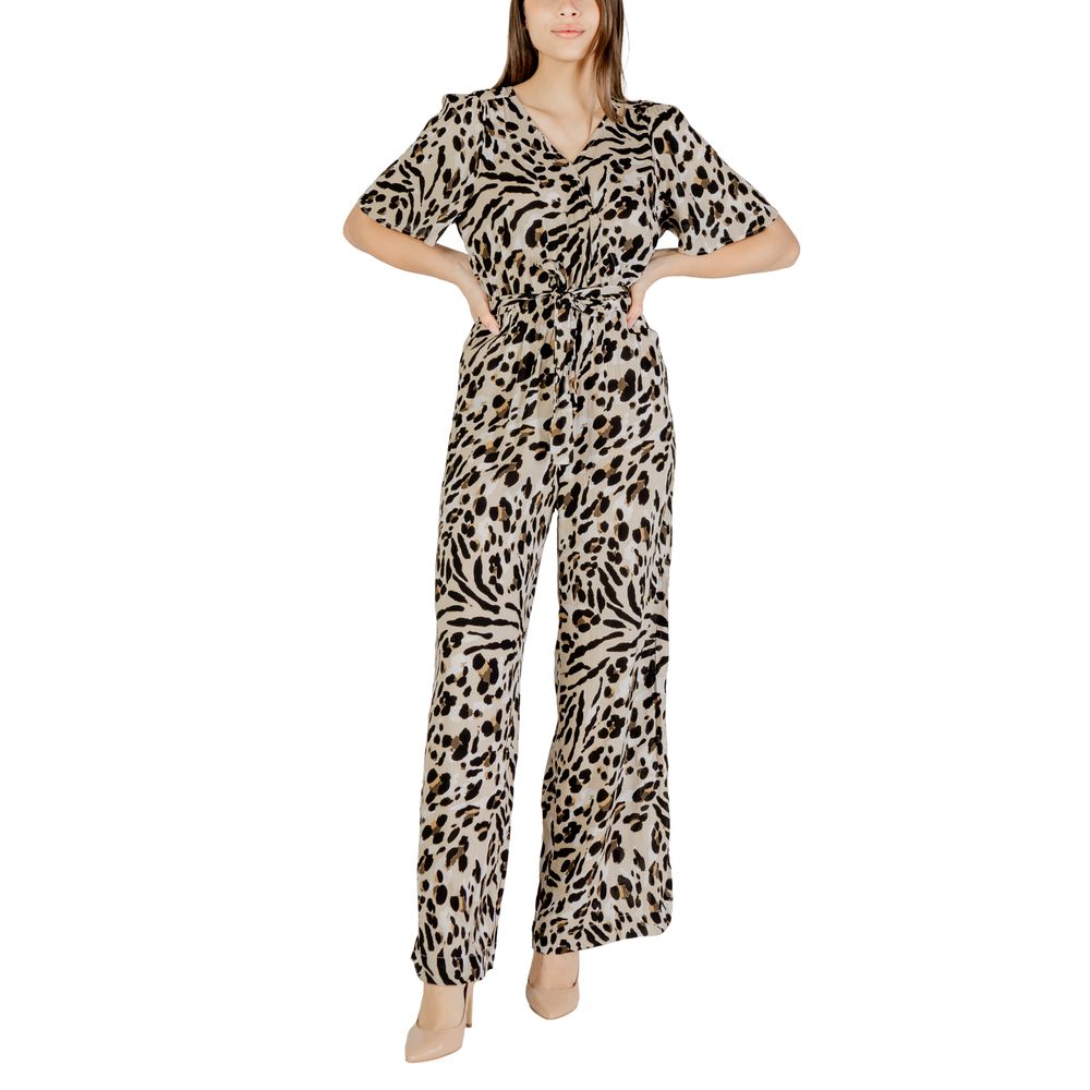 ICHI Beige Viscose Jumpsuit - ClickThatClicks 