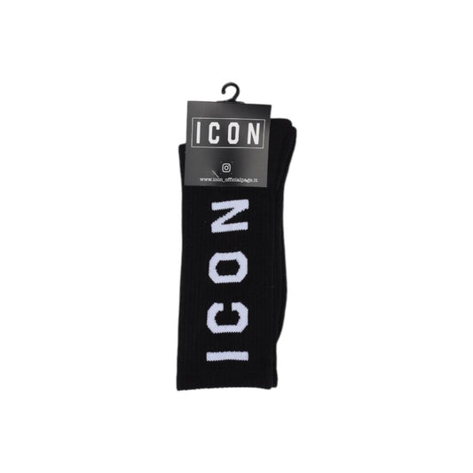 Icon Black Cotton Socks - ClickThatClicks 