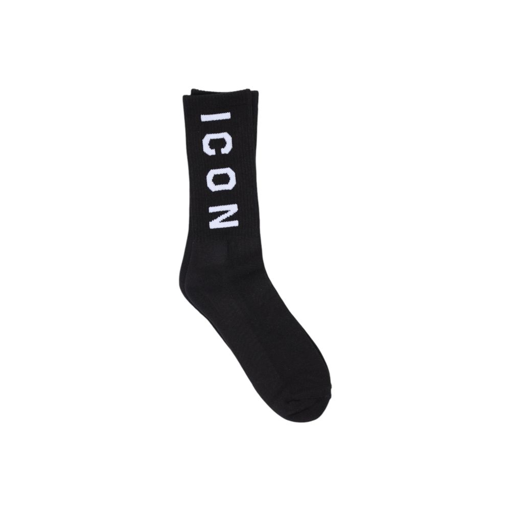 Icon Black Cotton Socks - ClickThatClicks 