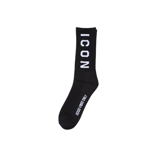 Icon Black Cotton Socks - ClickThatClicks 