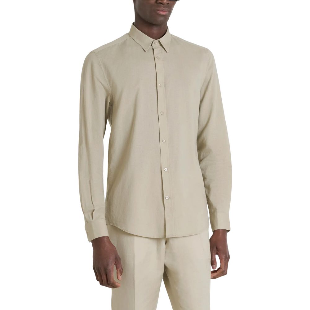 Antony Morato Beige Cotton Shirt - ClickThatClicks 