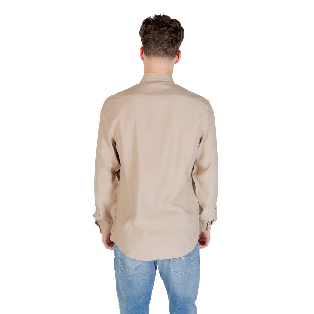 Antony Morato Beige Viscose Dress Shirt - ClickThatClicks 