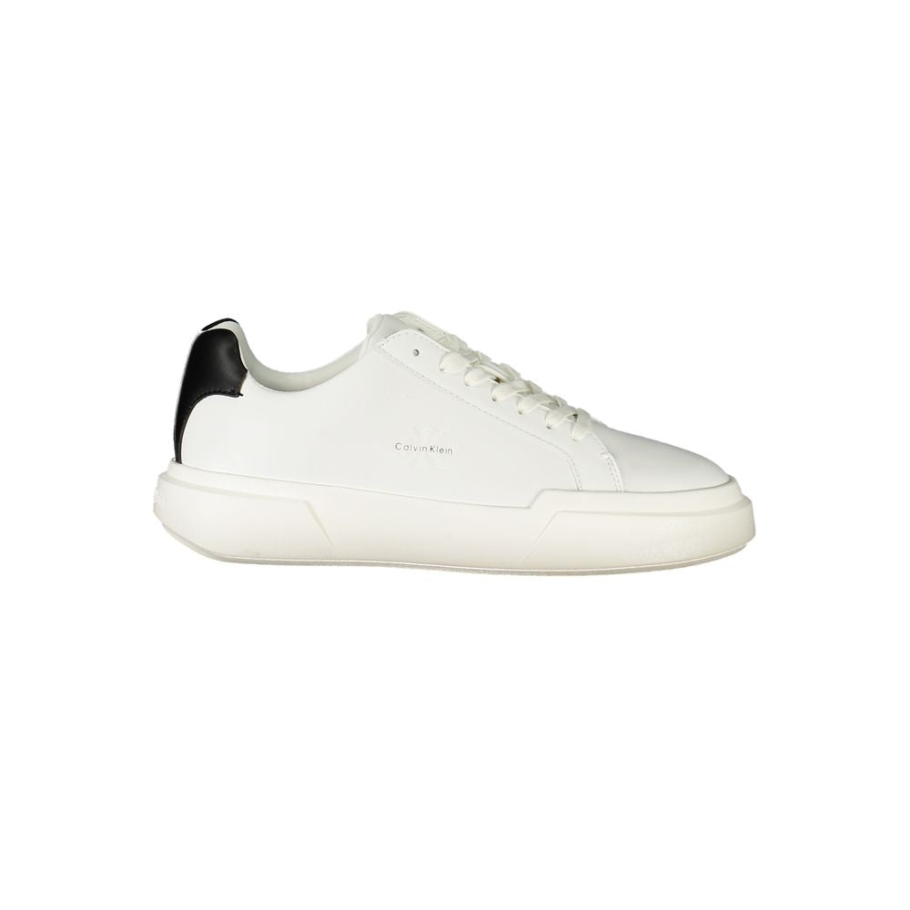 Calvin Klein Bianco Polyurethane Women Sneaker - ClickThatClicks 
